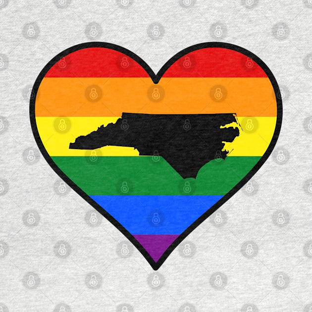 North Carolina Gay Pride Heart by fearcity